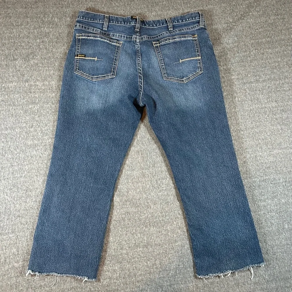 Ariat Rebar M4 Relaxed Boot Cut Jeans Mens 38x30 Fits 40x25 Hemmed Denim Work‎